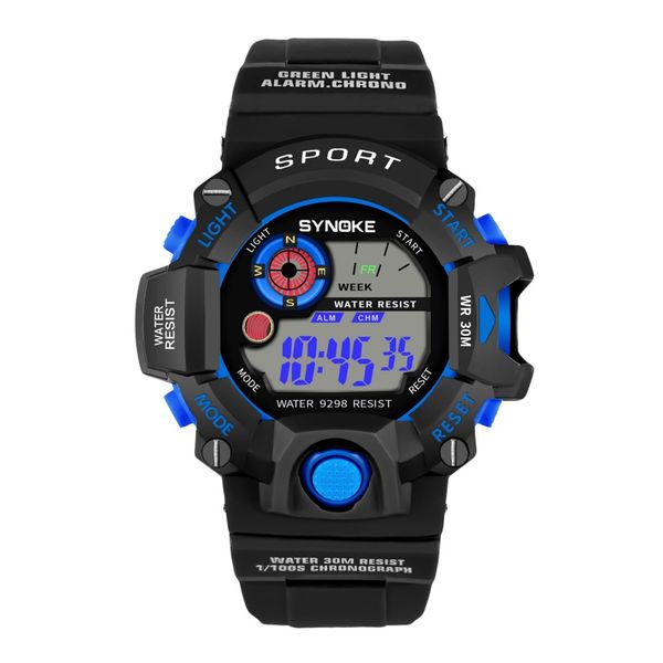 

waterproof men sports watches multi-function digital led waterproof wristwatches relogio, Slivery;brown