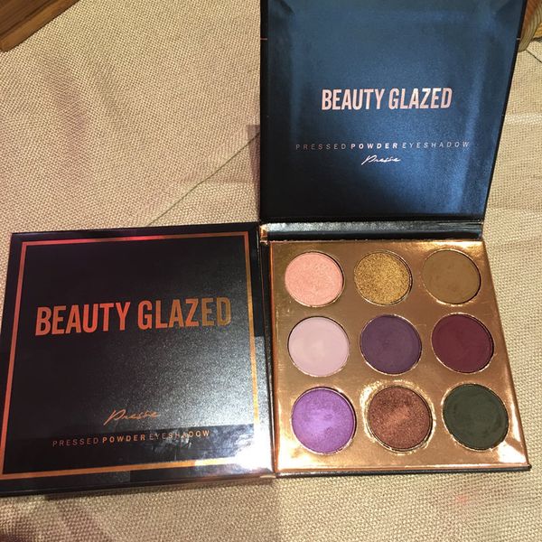 

beauty glazed 9 colors matte shimmer long lasting purple color eyeshadow palette makeup burgundy eye shadow pallete cosmetics