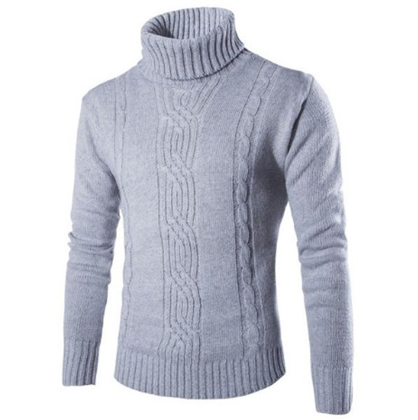 

2017 winter men sweaters turtleneck pullovers long sleeve man knitted sweater casual england style male knitwear -2xl size, White;black