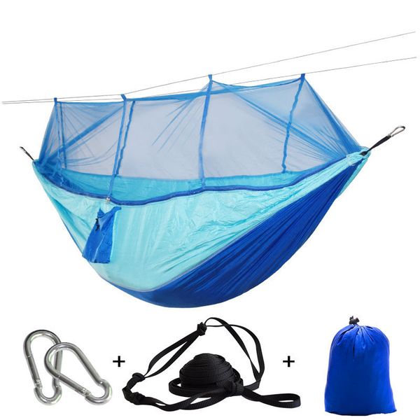 

drop shipping portable mosquito net hammock tent with adjustable straps and carabiners large stocking 21 colors in stock