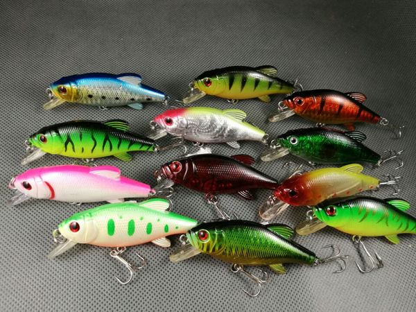 

wholesale fishing lure crankbaits bass hooks 10.9g/8cm diving depth: 0.6-1.2m