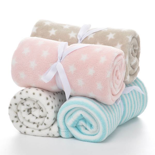 

Baby Blankets Newborn Cartoon Soft Comfortable Blanket Coral Fleece Manta Bebe Swaddle Wrap Bedding Set 100*75cm For Kids