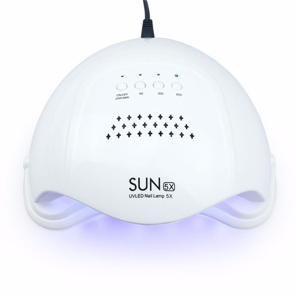 

sun5x 48w uv led lamp nail lamp manicure sun nail dryer with lcd display auto sensor bottom timer for curing uv gel polish