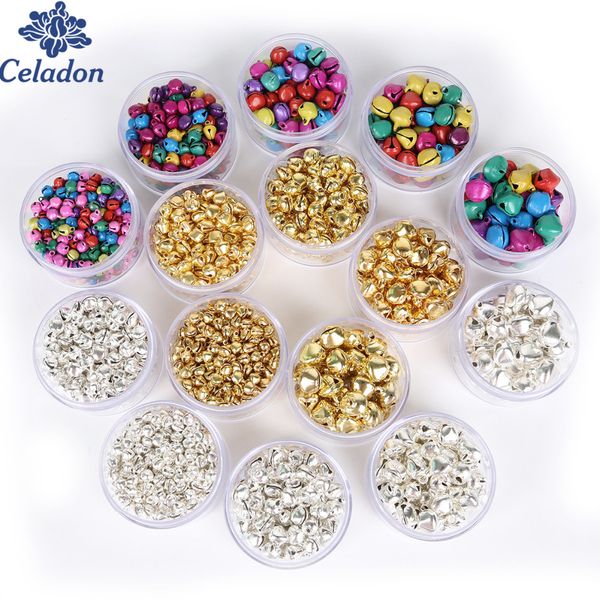 

20-300pcs 6mm 8mm 10mm 12mm 14mm jingle bells iron loose small for festival party decoration/christmas tree decorations