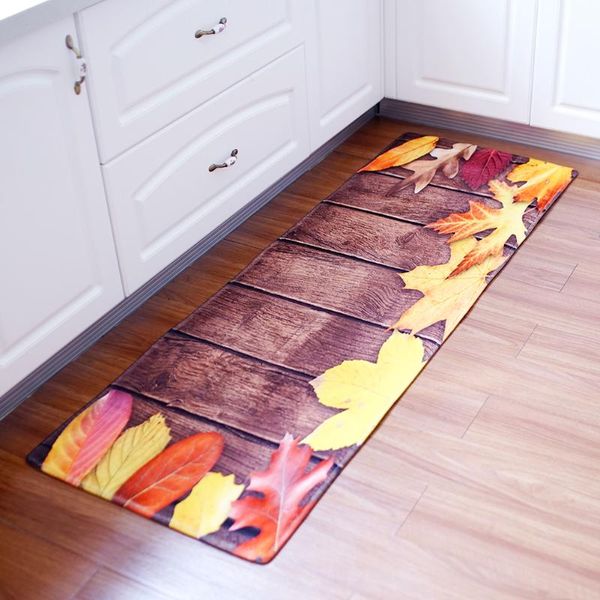 

60x180cm polyester floor printing bath mat rug water absorption carpet non-slip rug for bedroom kitchen decor doormat