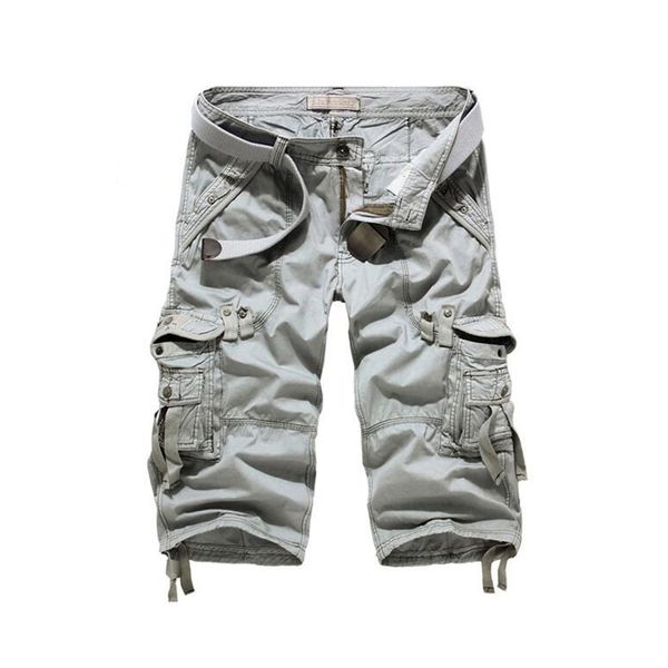 

2018 new mens casual shorts camouflage camo cargo shorts men male loose work man short pants, White;black