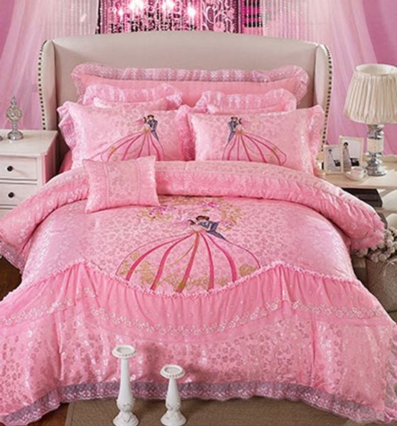 

wedding bedspreads red pink cotton wedding bed all cotton lace embroidery bedspreads bedding