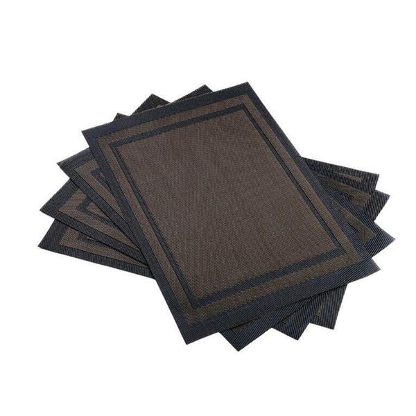 Placemats PVC Yemek Masası Mat Isı Yalıtım Leke Dayanıklı Placemat Anti Kayma Yıkanabilir Dokuma Vinil Ped Restoran Plaka Kase Paspaslar