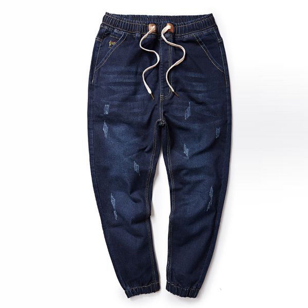 

2018 plus size -6xl 7xl 8xl men's jeans good quality stretch jeans men designer mens pants casual slim denim harem pants, Blue