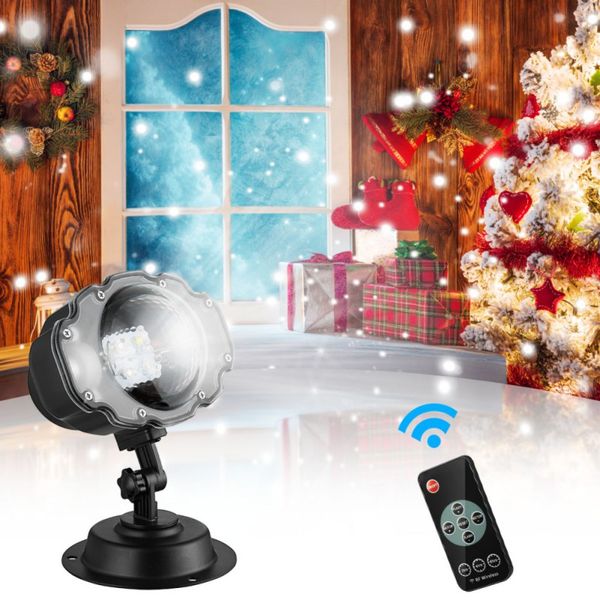 Proiettore Luci Natale Bianche.Acquista Natale Snowfall Proiettore Led Illumina Il Telecomando Senza Fili Ip65 Impermeabile Bianco Rotante Neve San Valentino Halloween A 44 37 Dal Homesets Dhgate Com