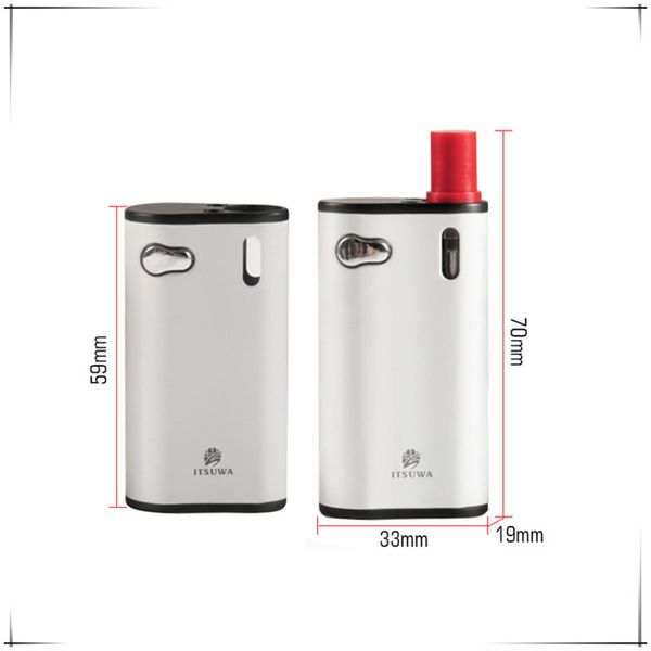 Mod Fit Itsuwa Mini 2N1 Vape Kit Variable Voltage 510 Картриджи Micro USB зарядный порт 0.5ml Liberty V1 / V9 Испаритель Pen картриджей