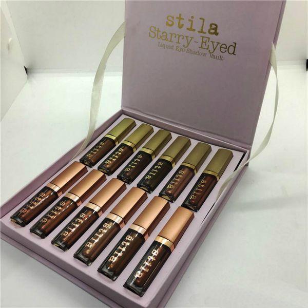 

stila eye for elegance 12 colors in 1 set shining bronzer gold eye shadow stila liquid eyeshadow shimmer glitter shining makeup