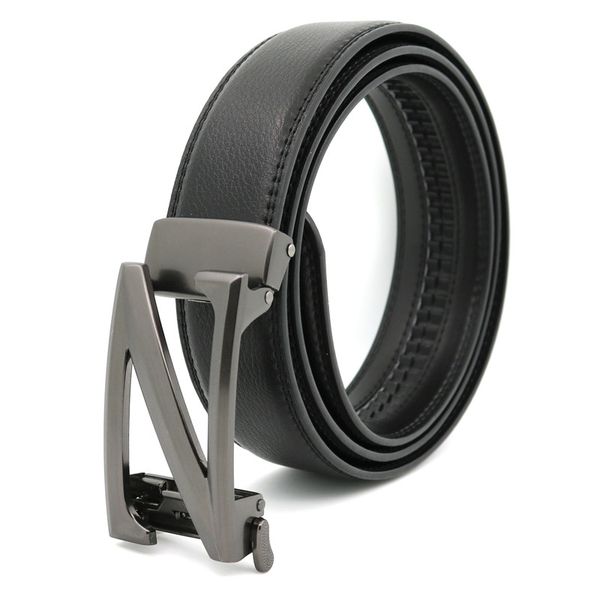 

lannyqveen 2018 new men's automatic buckle belt leather belts for men ing, Black;brown