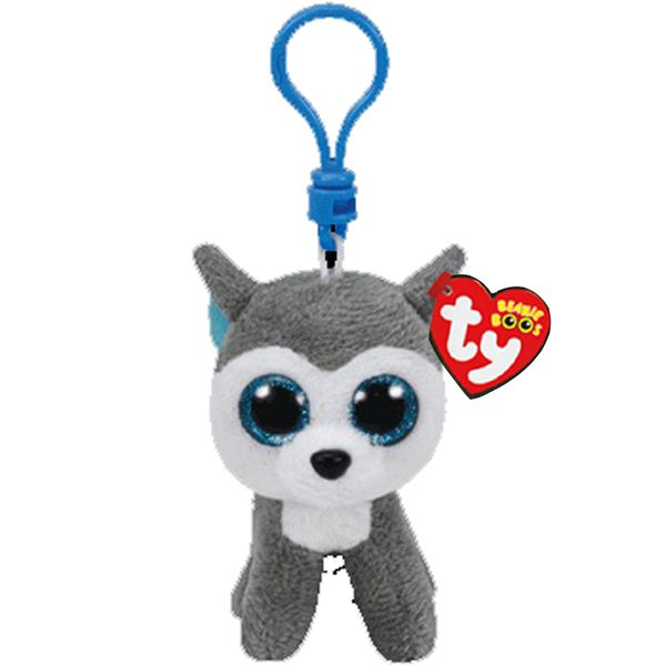 

ty beanie boos big eyes plush husky keychain toy doll with tag
