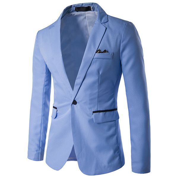 

single button mens blazers casual solid men fitted blazer striped office suit jacket, White;black