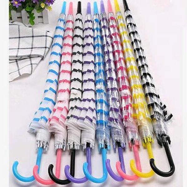 

transparent umbrella long handle advertising dots cherry blossom stripes heart-shaped lace style automatic umbrella