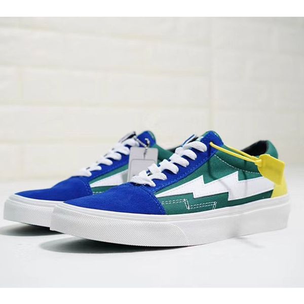

2018 new revenge x storm old skool training sneakers wholesale black blue green mens womens fashion casual skate shoes sports running
