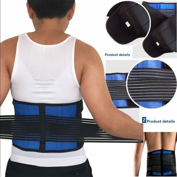 

neoprene lumbar spine pain back posture corrector lower back support belt spine support belt plus size 6xl, Black;gray