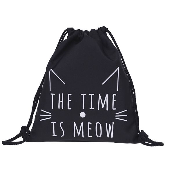 

exquisite girls original portable drawstring bag patchwork printed 3d printing bags drawstring bag fashion