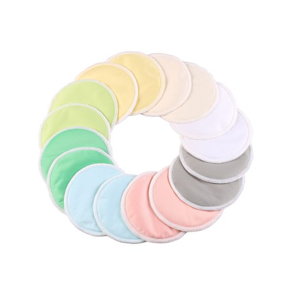 

10pcs mom bamboo breast nursing pad waterproof washable feeding reusable 3 layers thick pads fj88, White
