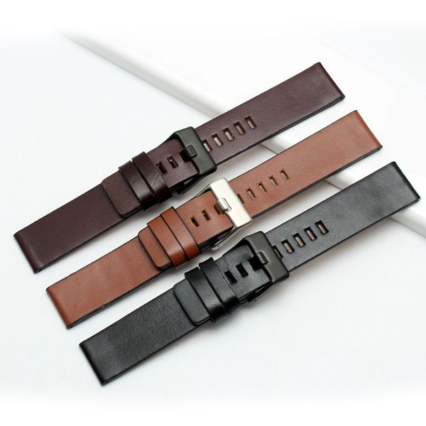 

fashion genuine leather strap men's watch band 22mm 24mm 26mm 28mm 30mm brown bracelet strap bracelet, Black;brown