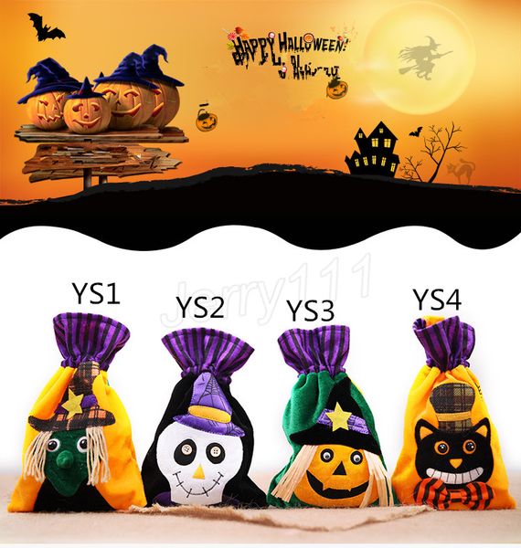 

halloween decorations creative candy bags 4color tote non-woven witch balck cat bag children's pumpkin party gift bag handbag jle101, Black
