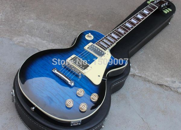 

the + aaa solid mahogany + blue flame maple + electric guitar