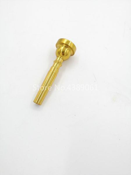 1PCS Bb Trompete Mundstück Metall Gold Lack Und Silber Überzogene Musik Instrument Zubehör Marke Düse Größe Nummer 7C 5C 3C 1,5C