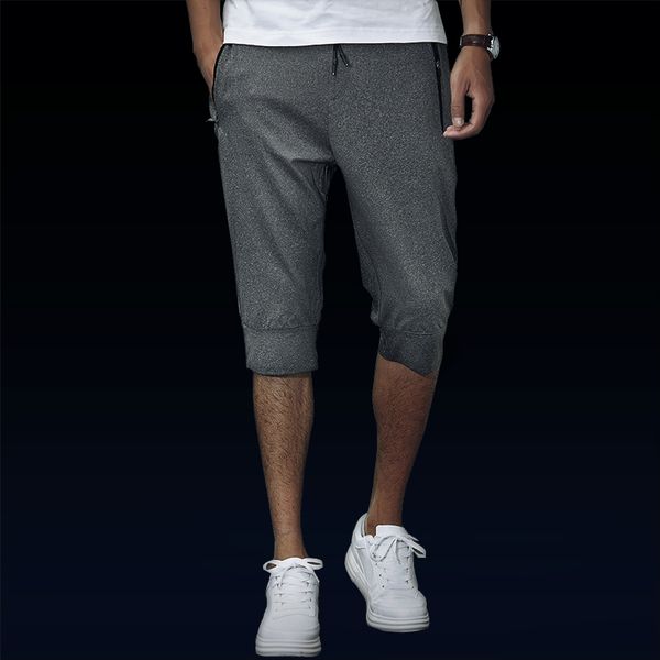 

beverry jogger sweatpants hydrophobic shorts men fitness men's trousers work short pants elastic male casual shorts, White;black