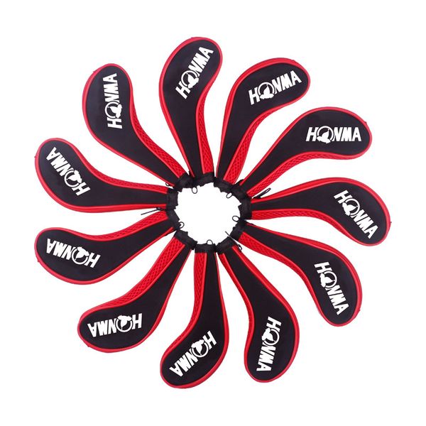

wotufly zipper golf irons head covers golf clubs iron set headcover multicolor #3-9pasl 11pcs/lot
