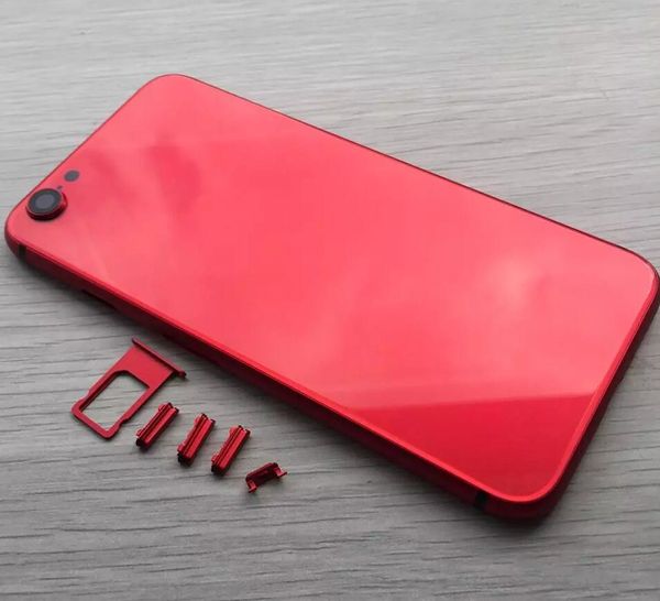 

dhl for iphone 6 6s 7 plus red color back housing to iphone 8+ style metal glass rear cover like 8