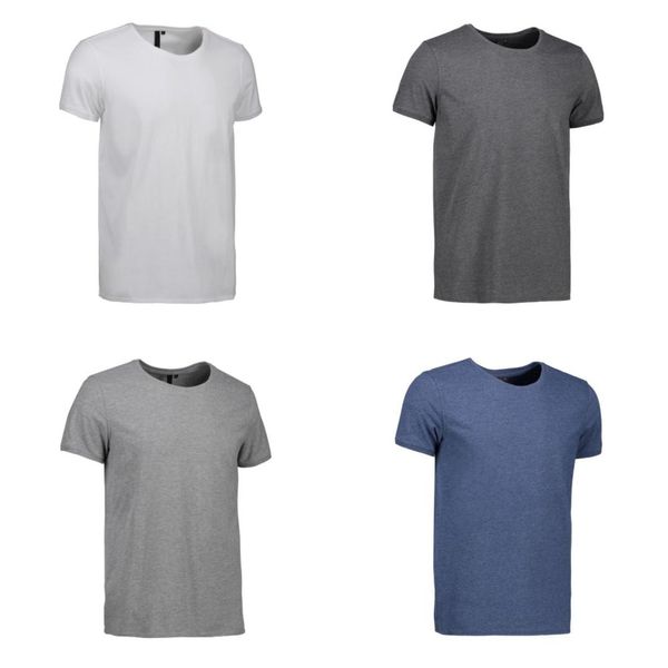 

mens fitted round neck casual t-shirt, White;black