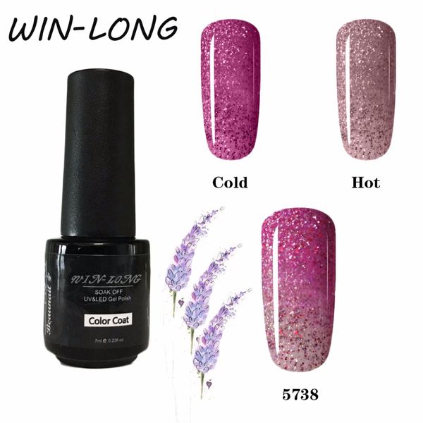 

7ml thermal nail polish peel off sunlight color changing lacquer varnish win-long gel nail polish need base top coat