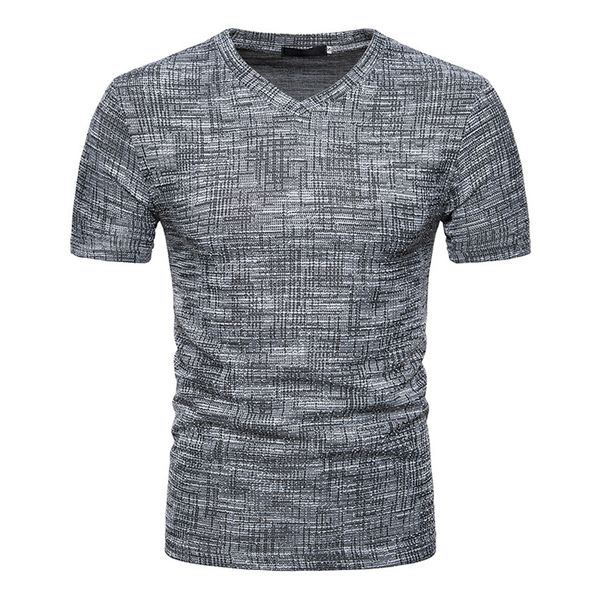 

new male summer t-shirts slim fit casual fashion v-neck men large size short-sleeve tshirts cotton t042, White;black