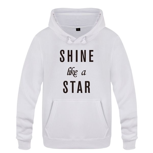 

shine like a star cute sweatshirts men 2018 mens hooded fleece pullover hoodies, Black