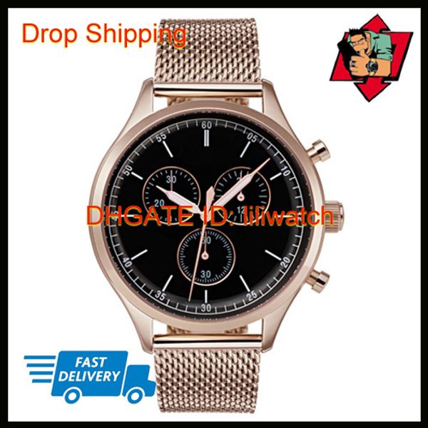 

100% original japan movement drop shipping brand new hb1513545 hb1513548 hb1513549 companion chronograph mens watch, Slivery;brown