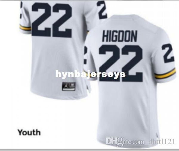 

men #22 white navy karan higdon michigan wolverines alumni jersey stitched football jerseys, Black;red