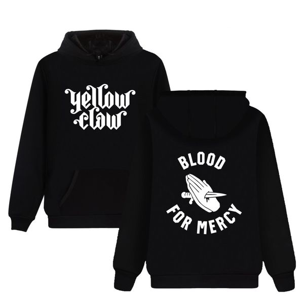 

blackday harajuku kpop yellow claw winter hoodies sweatshirt cotton fashion hoodie felpe roupas hip hop hoodies men 4xl, Black