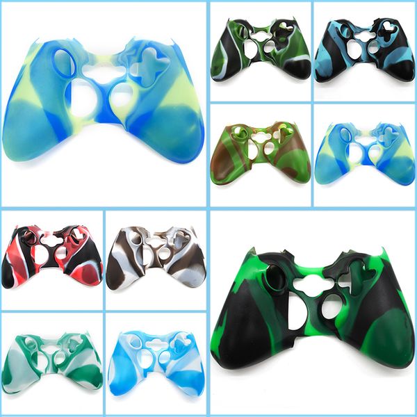 Strapazierfähige Camouflage-Silikonhülle für Xbox 360 Controller, Camo-Gel-Schutz, weiche Hülle, Hautgriff-Abdeckung, hohe Qualität, schneller Versand