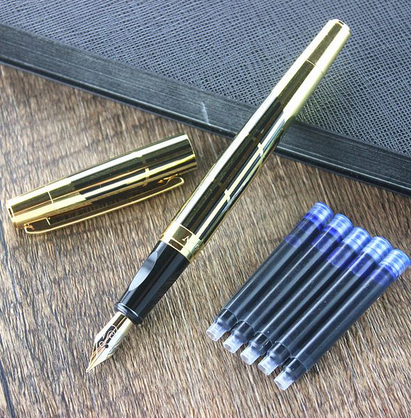 

dika wen 0.5mm nib ink pen. school stationery office learning student business metal gift pen pencils writing fountain pen