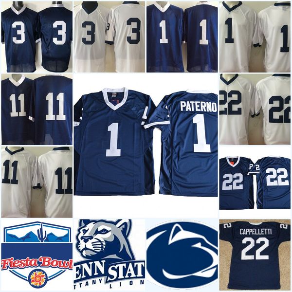 

Legend Coach #1 Joe Paterno Penn State Nittany Lions College Football Jerseys Stitched #22 John Cappelletti NCAA PSU Lions Jerseys