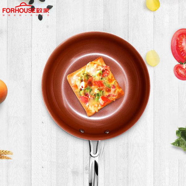 Pans Non Stick Copper Frying Pan Ceramic Coating Aluminum Pots