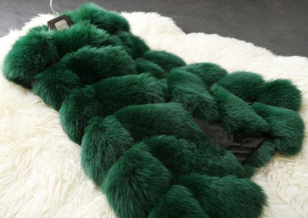 

sell fashion winter warm long faux fur coat vest women thick high imitation fur jackets pattern sleevless outwear fur-31195, Black