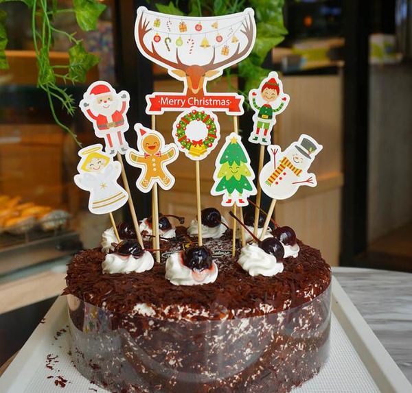 

с рождеством торт топпер рождественские украшения мульти стили для украшения дома партии diy торт рождественский подарок поставки