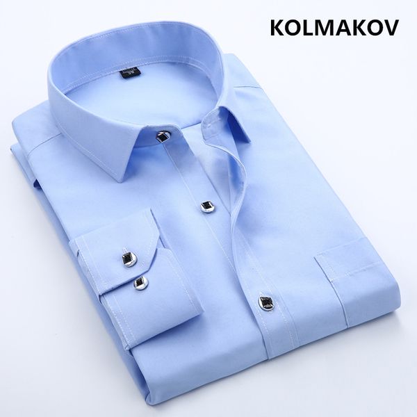 

2018 new men's shirts cotton men long sleeve shirt mens comfortable social business casual skinny dress homme plus size -4xl, White;black