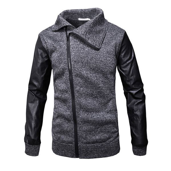

2018 autumn and winter new solid color turtleneck sweatshirts men tracksuits fashion brand pullover casual blouse, Black