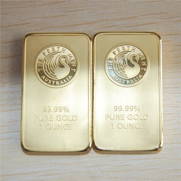

5pcs/lot 1oz perth mint gold bar black swan gold bar no magnetic