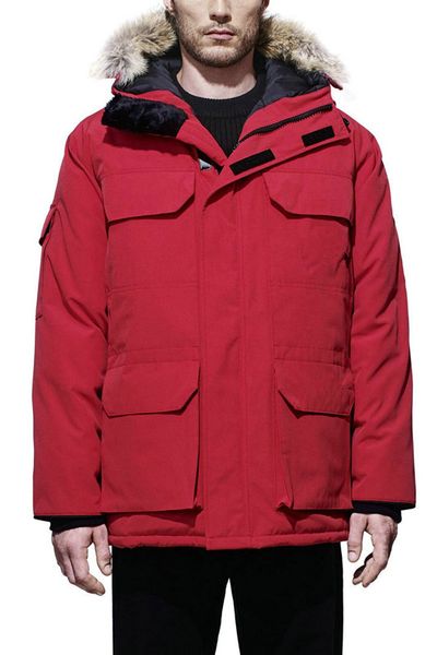 

Winter canada men down jacket fourrure manteau parka homme winter ja en outerwear big fur hooded fourrure manteau coat hiver doudoune, Black