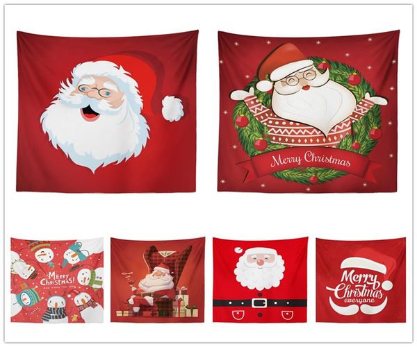 Acheter Décorations Murales De Noël Tapisserie Pendaison De Couverture Père Noël Elk Bonhomme De Neige Ornements Serviettes De Plage En Plein Air