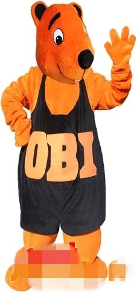

custom new orange bear mascot costume fancy carnival costume size factory, Red;yellow